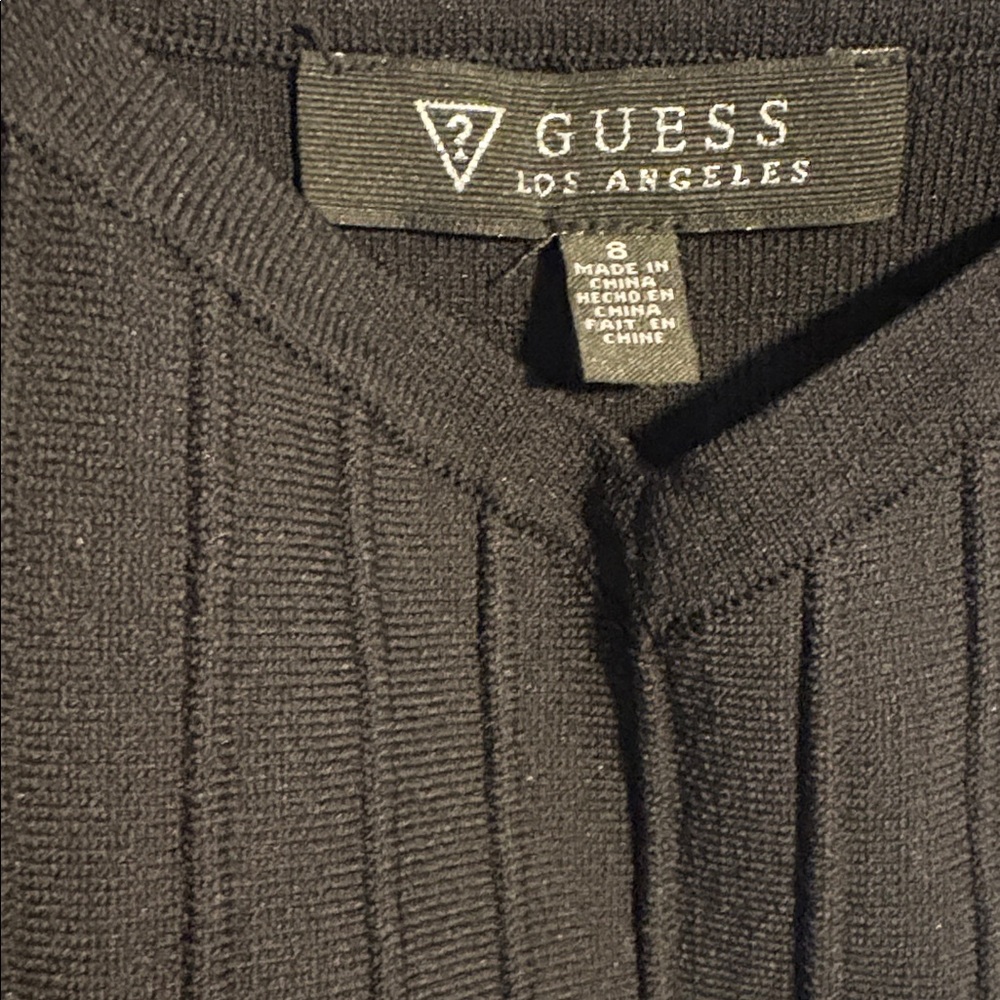 Guess Black Sleeveless Knit Bodycon Dress Size 8 NWT - Picture 6 of 7